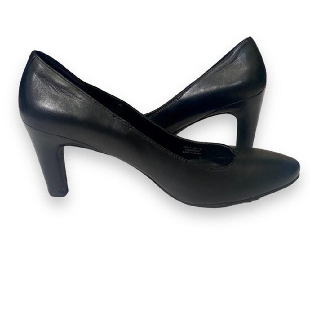 Ecco | Womens Black Leather Classic Comfort Pump Heels | Size 41 - Picture 6 of 11